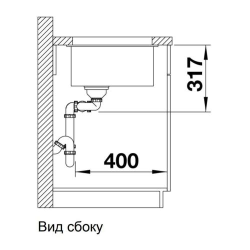 Кухонная мойка 75,5 см Blanco Subline 430/270-U антрацит - 1 фото