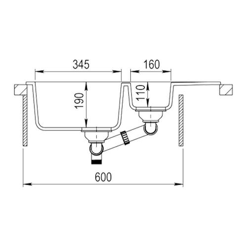 Кухонная мойка 80 см Teka Easy Clivo 60 B-TQ 1 1/2B 1D белый мраморный - 4 фото