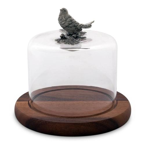 Доска для сыра с крышкой 33 см Vagabond House Song Bird коричевая