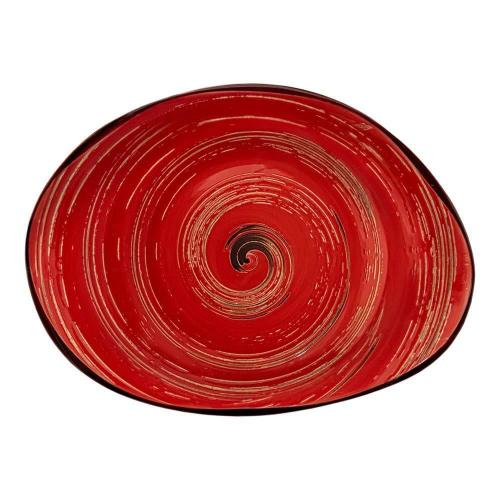 Блюдо 33x24,5 см Wilmax Spiral красное