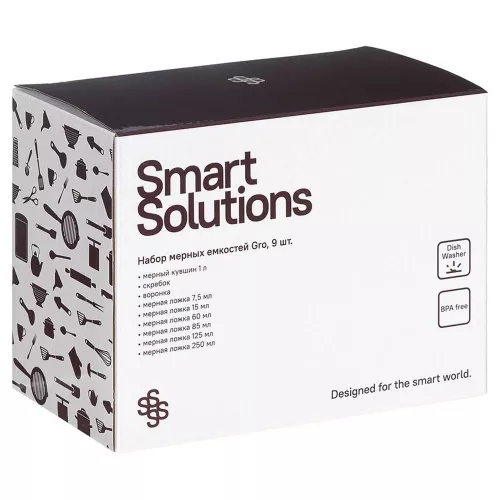 Набор мерных емкостей Smart Solutions разноцветный 9 пр