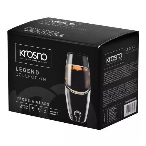 Рюмка для текилы 80 мл Krosno Legend прозрачная