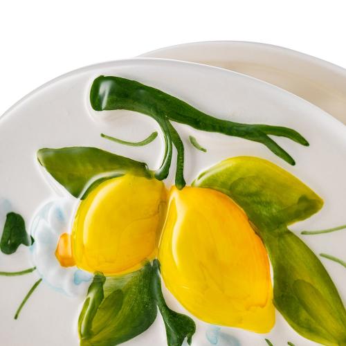 Салфетница 15х5 см Edelweiss Лимоны и цветы белая