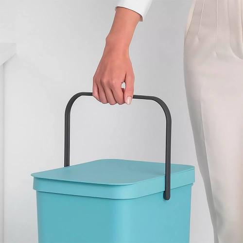 Ведро для мусора 40 л Brabantia Sort&Go голубое