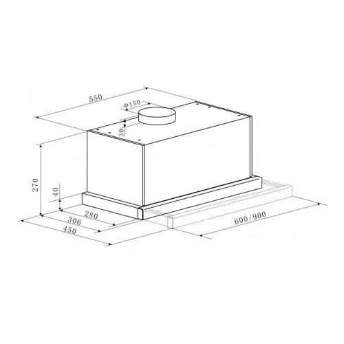 Встраиваемая вытяжка 60 см Kaiser White Glass EA 644 W Eco белая