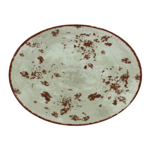 Тарелка RAK Porcelain Peppery овальная плоская 32*23 см, серый цвет