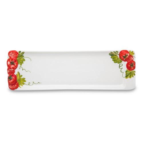 Сервировочное блюдо 30х10 см Edelweiss Томаты белое