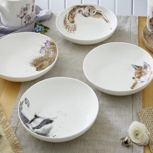 Набор тарелок для пасты Royal Worcester Забавная фауна белый 4 пр