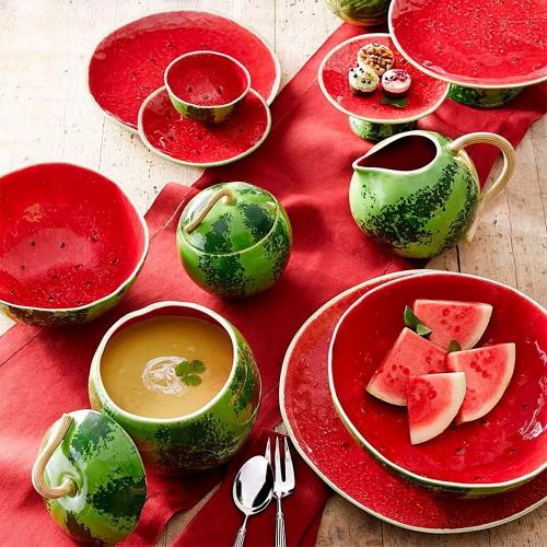 Супница 22х30 см 4 л Bordallo Pinheiro Watermelon зеленая