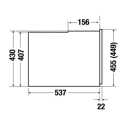 Встраиваемая микроволновая печь Stainless Steel 45,5х59,5 см Kuppersbusch K.3 CM 6330.0 S1 черная