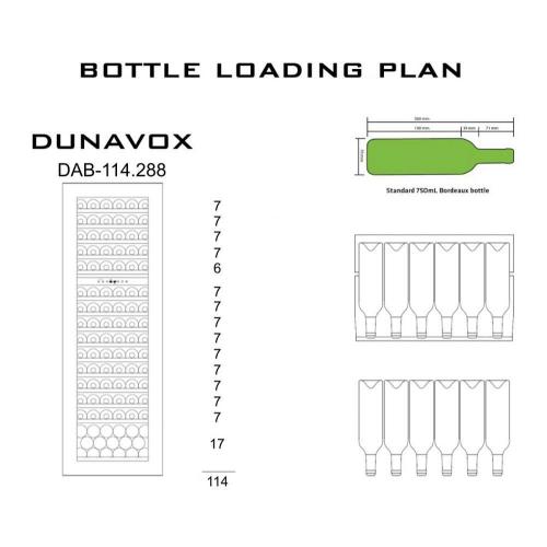 Винный шкаф на 114 бутылок Dunavox DAB-114.288DW.TO белый