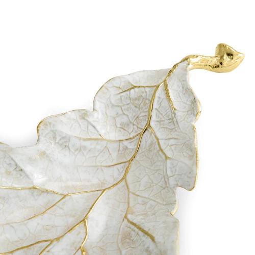 Сервировочное блюдо 24,7х14 см Michael Aram Winter Leaves белое