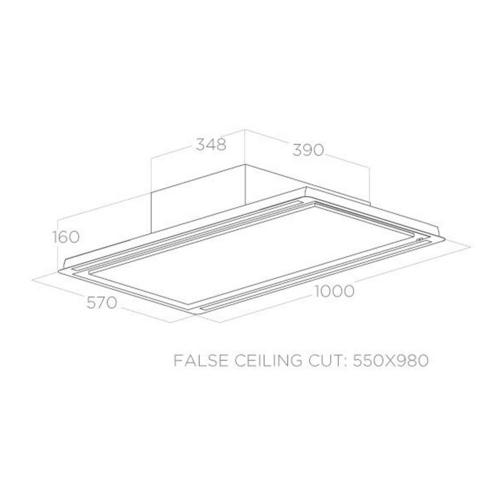 Встраиваемая вытяжка 100 см Elica Ceiling Hilight-X H16 IX/A/100 нержавеющая сталь