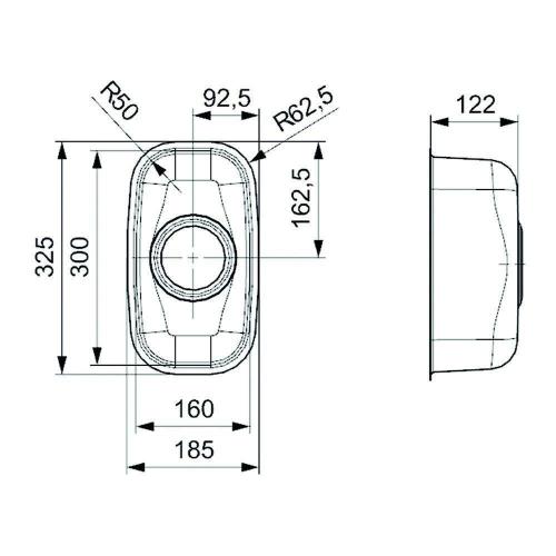 Кухонная мойка 18,5 см Reginox Comfort L 18 3016 Lux OKG полированная нержавеющая сталь