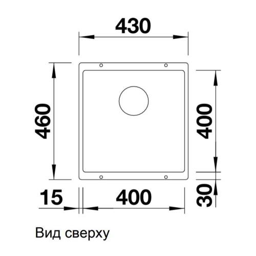 Кухонная мойка 43 см Blanco Subline 400-U антрацит - 4 фото