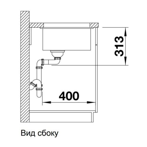 Кухонная мойка 35 см Blanco Subline 320-U антрацит - 1 фото