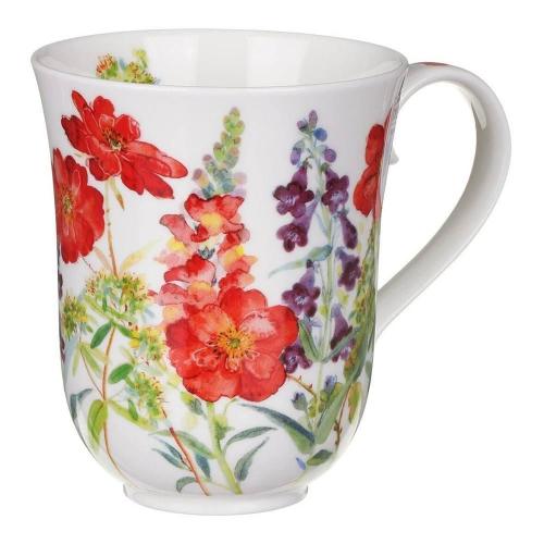 Кружка 330 мл Dunoon Braemar Cottage Flowers красная