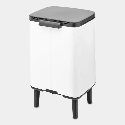 Мусорное ведро 7 л Brabantia Bo Hi белое - 4 фото