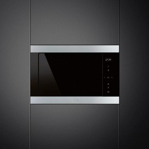 Встраиваемая микроволновая печь 60х38 см Smeg Classica FMI325X черная