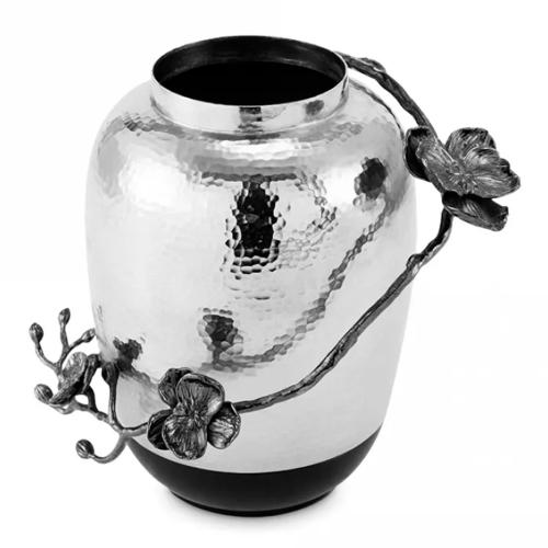 Ваза Michael Aram Black Orchid 19х22 см стальная