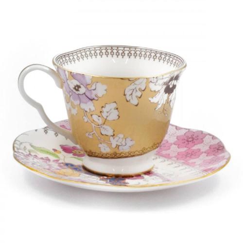 Чайная пара 180 мл Wedgwood Butterfly Bloom желтая