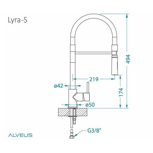 Смеситель Alveus Lyra-S CHR хром