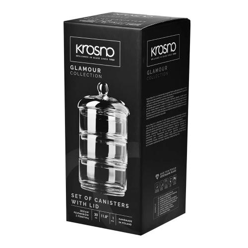 Банка 15х15х30 см Krosno Glamour прозрачная