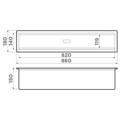 Сушилка для посуды 86х18 см Omoikiri DRY-03 PRO-AZ синяя