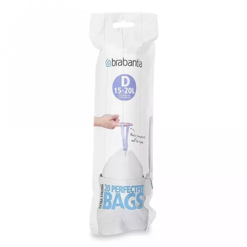 Набор пакетов для мусора 15-20 л Brabantia PerfectFit белый 20 пр