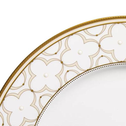 Тарелка обеденная 28 см Noritake Trefolio Gold белая