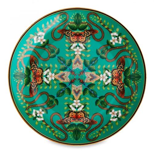 Тарелка закусочная 20 см Wedgwood Wonderlust зеленая