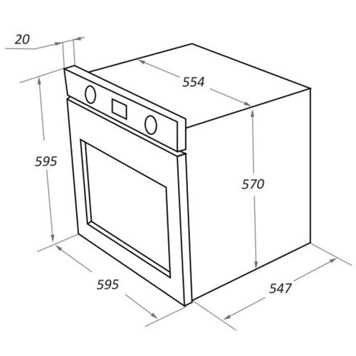 Встраиваемый электрический духовой шкаф maunfeld eoem 769b3