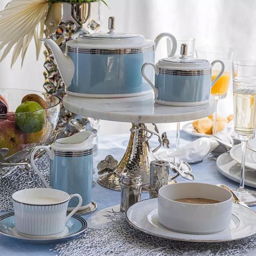 Молочник 300 мл Noritake Bogart Platinum голубой