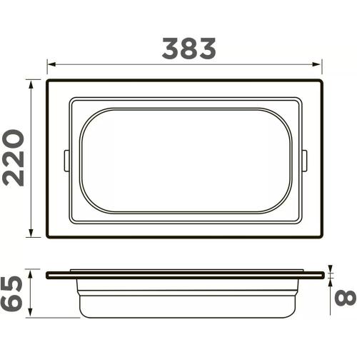 Контейнер для мойки 22х38,3 см 8 л Omoikiri DC-05-1-GB графит