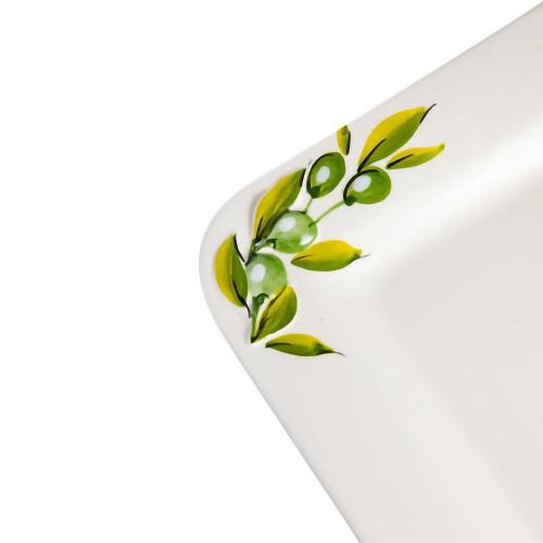 Сервировочное блюдо 39х21 см Edelweiss Оливки белое