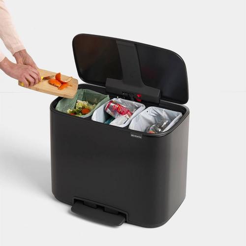 Мусорный бак 33 л Brabantia Bo Pedal Bin черный