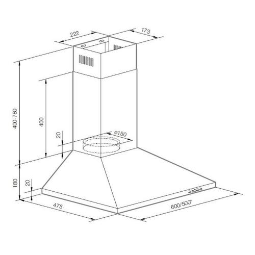 Настенная вытяжка Graude Comfort DHP 50.0 W