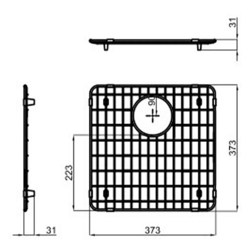 Решетка на дно мойки 40х40 см Reginox R1661