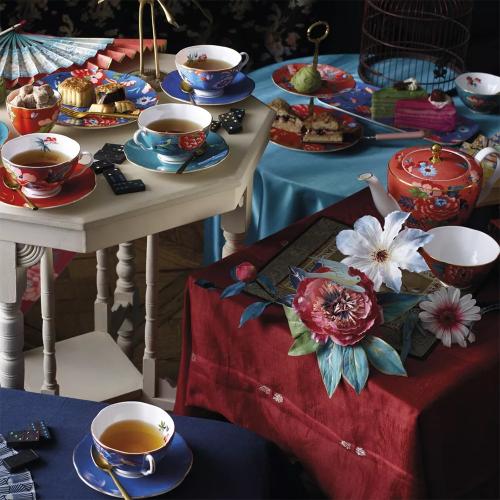 Чайная пара 320 мл Wedgwood Paeonia Blush красная