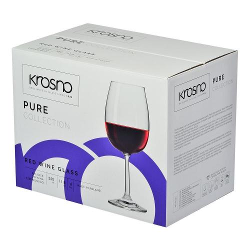 Набор бокалов для красного вина 350 мл Krosno Pure 6 пр