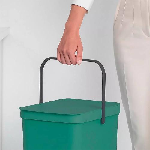 Ведро для мусора 40 л Brabantia Sort&Go зеленое