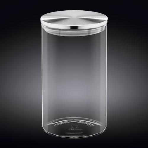 Банка с крышкой стеклянная 10х17,5 см 1,1 л Wilmax Thermo Glass прозрачная