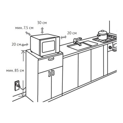 Микроволновая печь 49х30 см Korting KMO 823 XN