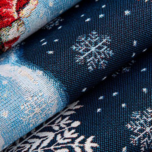 Дорожка 44х140 см Mix&Match Новогодний гость синяя