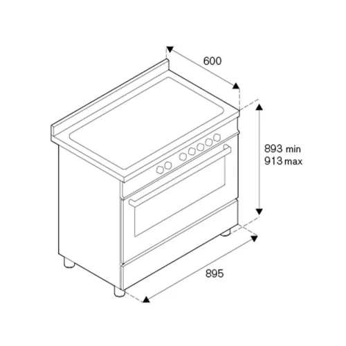 Варочный центр 89,5х60 см Bertazzoni Heritage HER95I1EAVT бежевый