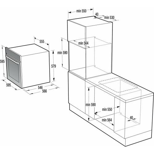 Электрический духовой шкаф 59,5 см Gorenje Superior BOP798S37BG черный