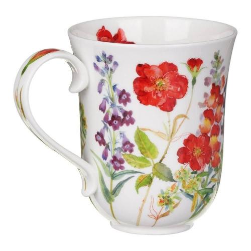 Кружка 330 мл Dunoon Braemar Cottage Flowers красная