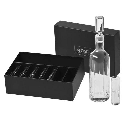 Набор рюмок с графином для водки Krosno Gothic 7 пр прозрачный