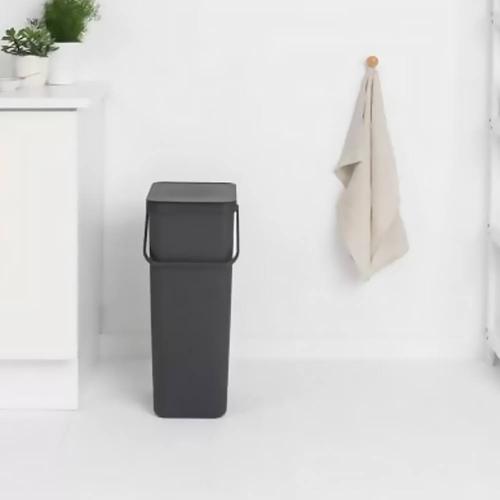 Ведро для мусора 40 л Brabantia Sort&Go серое