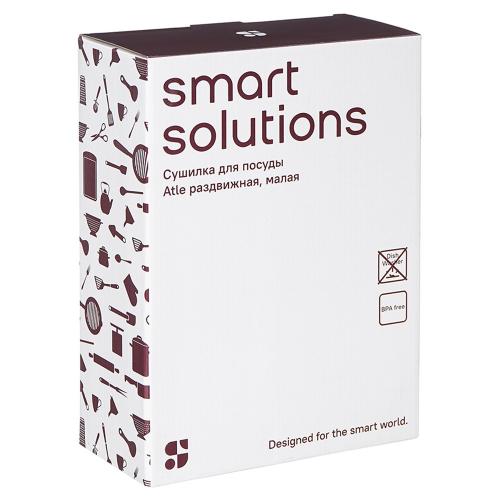 Сушилка для посуды 20х28 см Smart Solutions Atle раздвижная белая